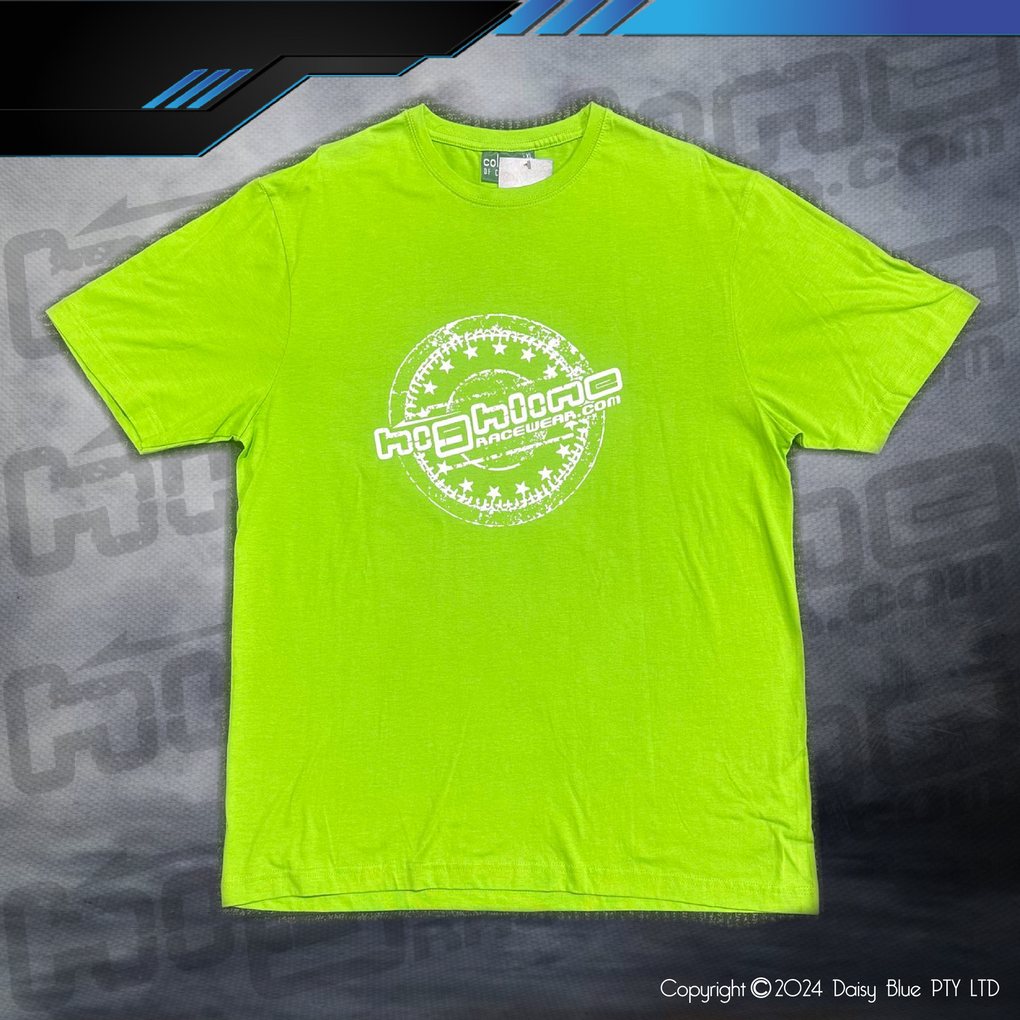 CLEARANCE TEE - LIME/WHITE