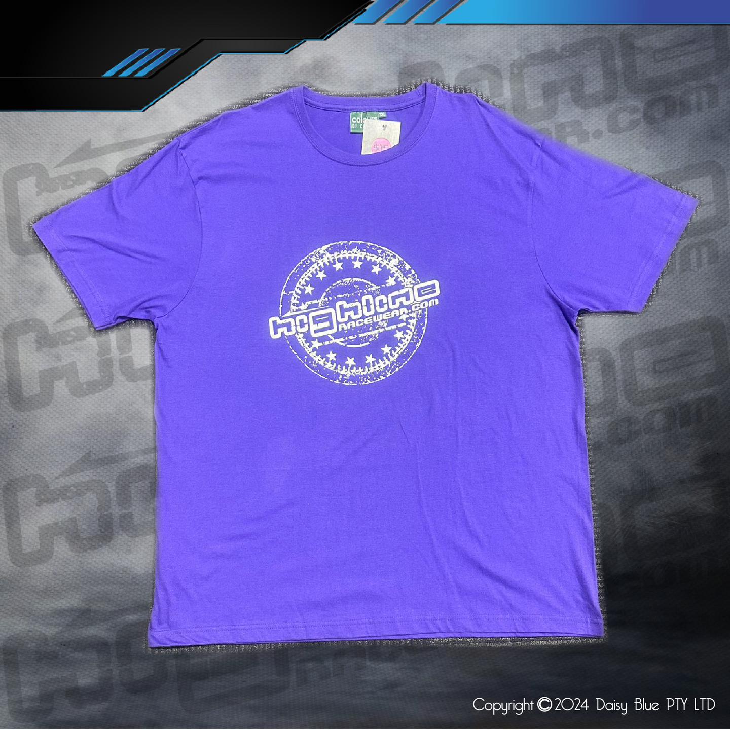 CLEARANCE TEE - PURPLE/WHITE