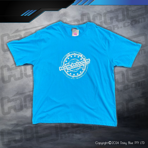 CLEARANCE TEE - AQUA/WHITE