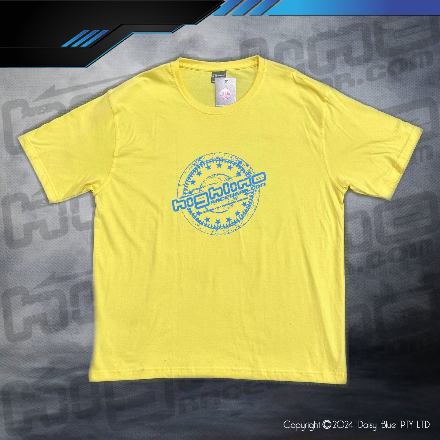 CLEARANCE TEE - LEMON/BLUE