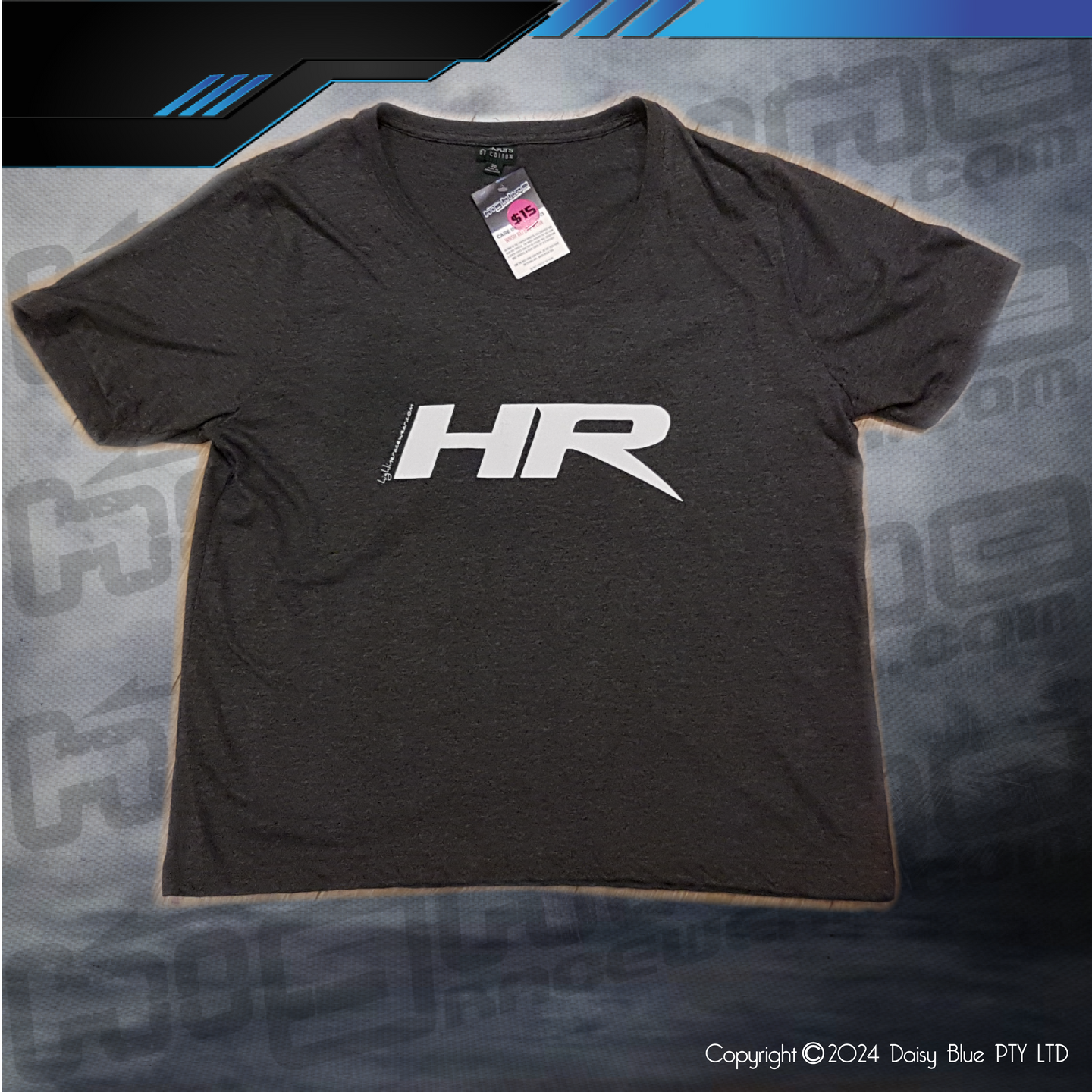 CLEARANCE TEE - LADIES COAL/WHITE HR LOGO