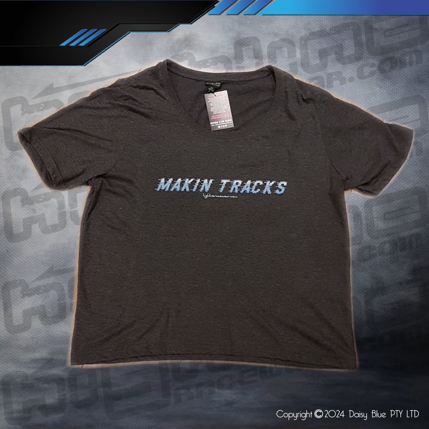 CLEARANCE TEE - LADIES GREY MAKIN TRACKS