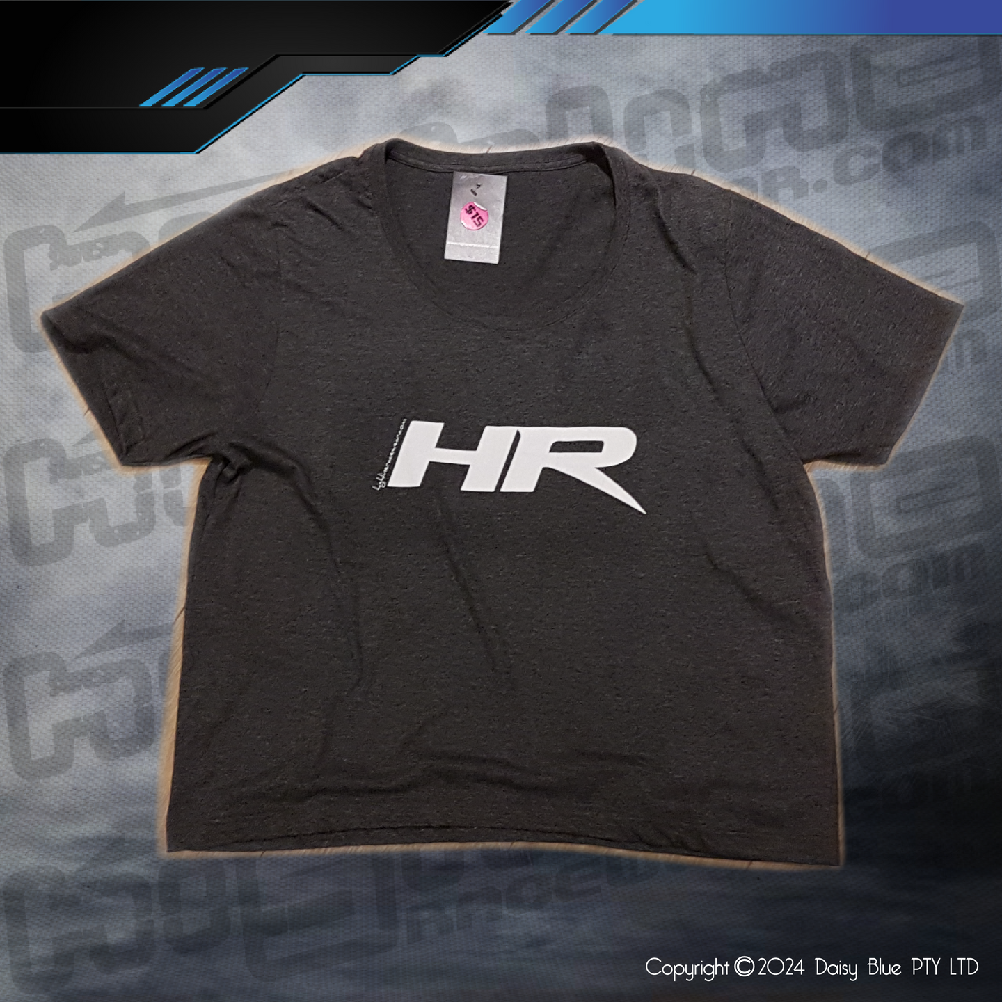 CLEARANCE TEE - LADIES GREY/WHITE HR LOGO