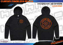 Load image into Gallery viewer, Zip Up Hoodie - Custom Made Fire Drums
