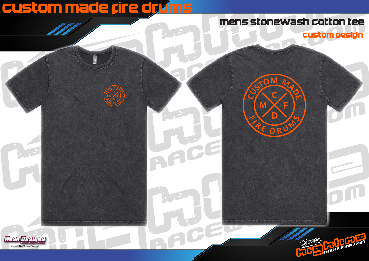 Stonewash Tee - Custom Made Fire Drums