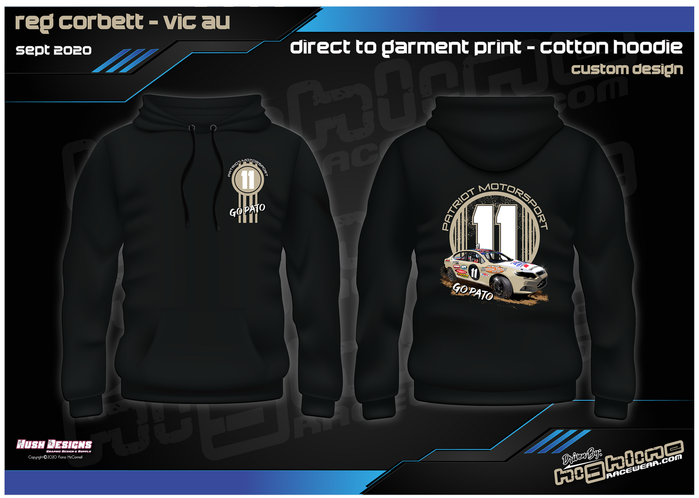 PM - BLACK COTTON HOODIE