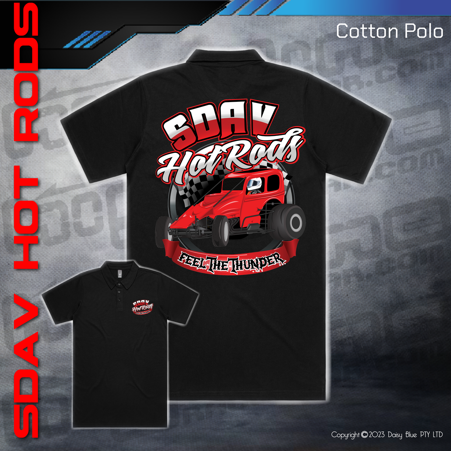 Cotton Polo - SDAV Hot Rods