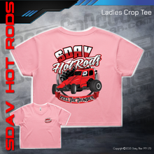 Load image into Gallery viewer, Ladies Crop Tee - SDAV Hot Rods
