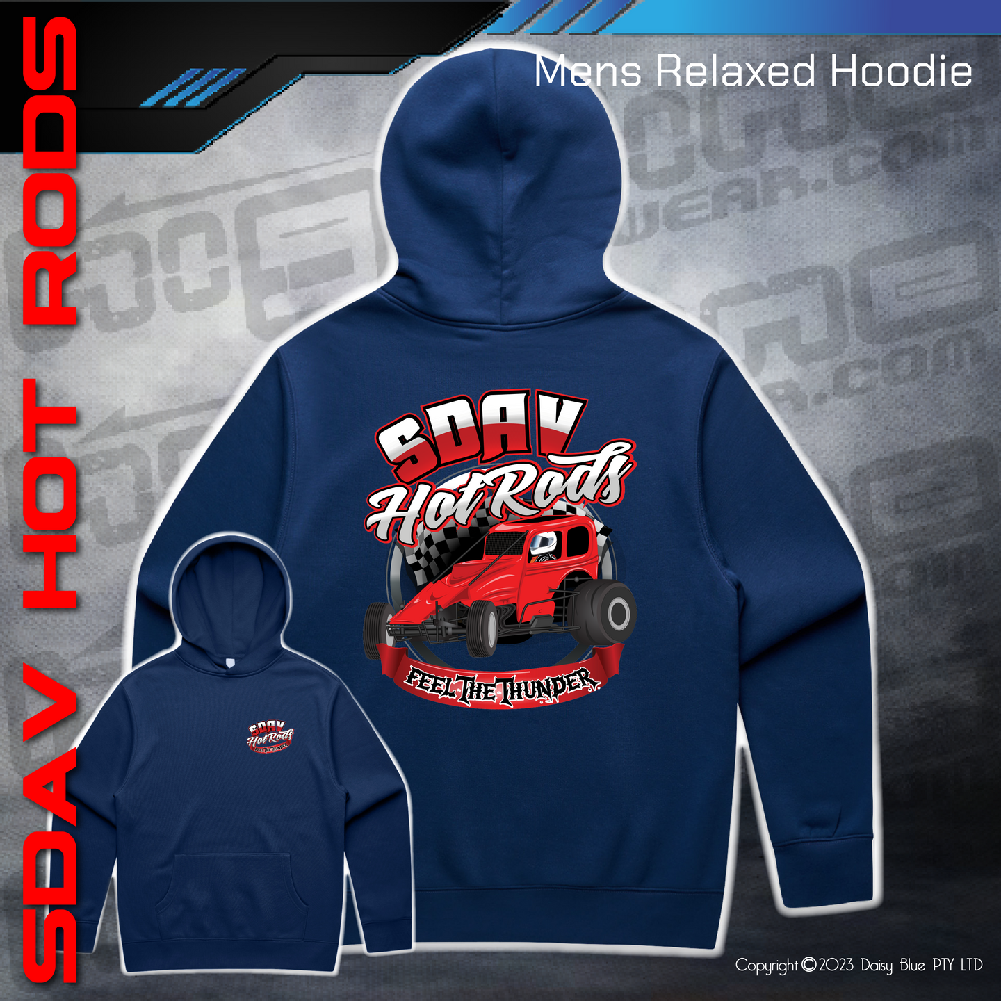 Relaxed Hoodie - SDAV Hot Rod