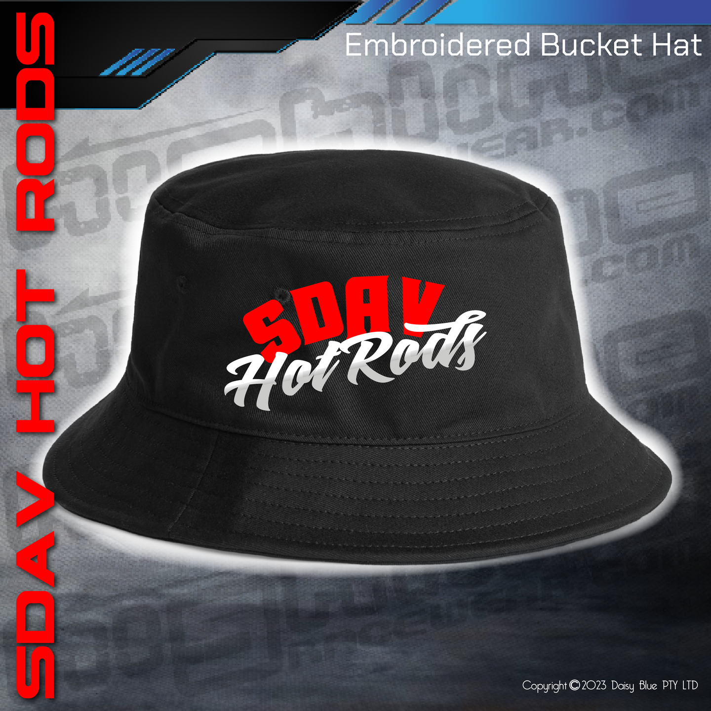 Embroidered Bucket Hat - SDAV Hot Rods
