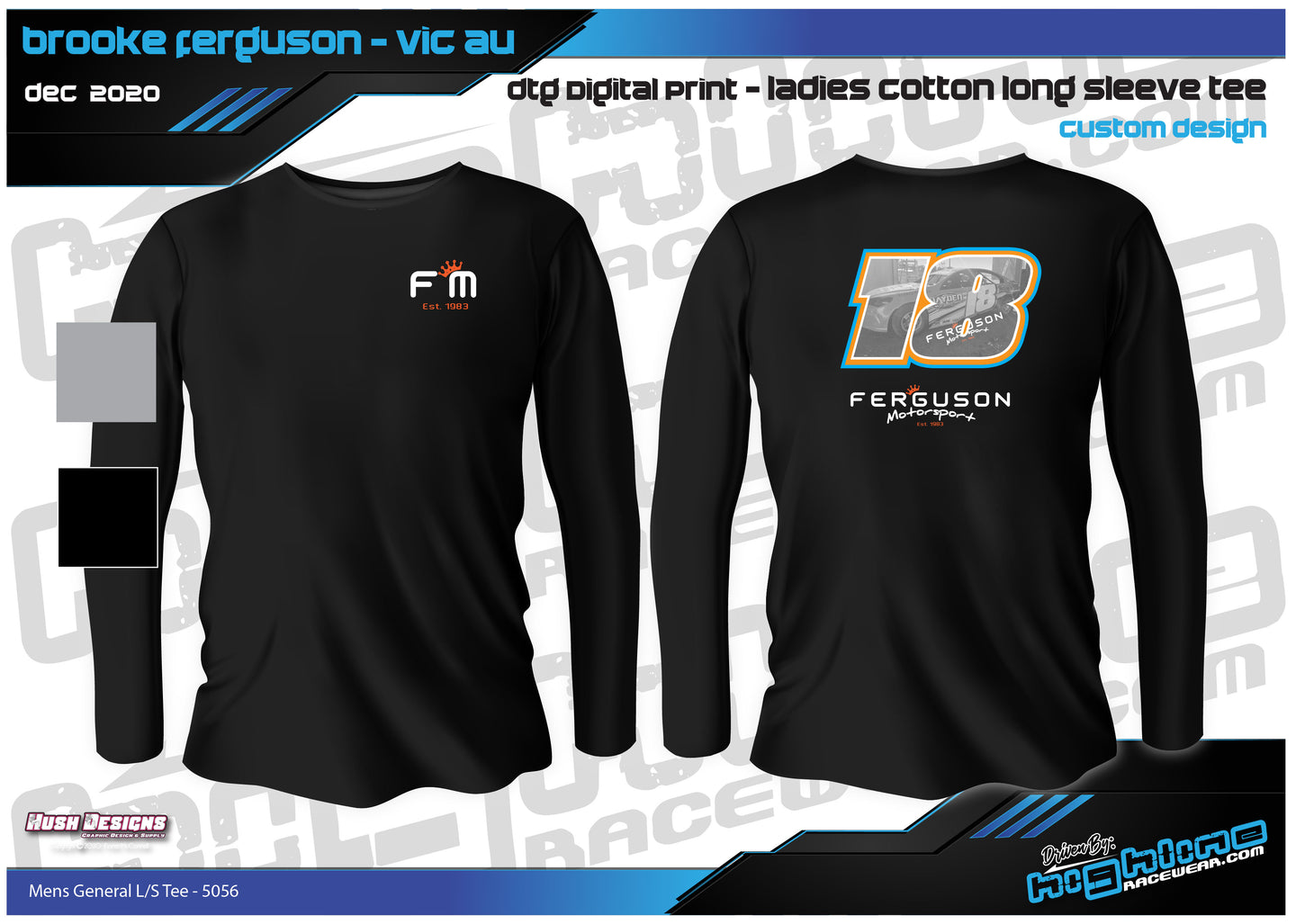 FM '18' LONG SLEEVE TEE - LADIES