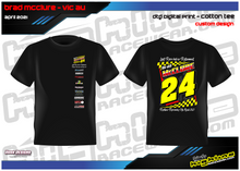 Load image into Gallery viewer, BRAD McCLURE &#39;RACE BEFORE RETIREMENT&#39; - MENS/KIDS COTTON TEE
