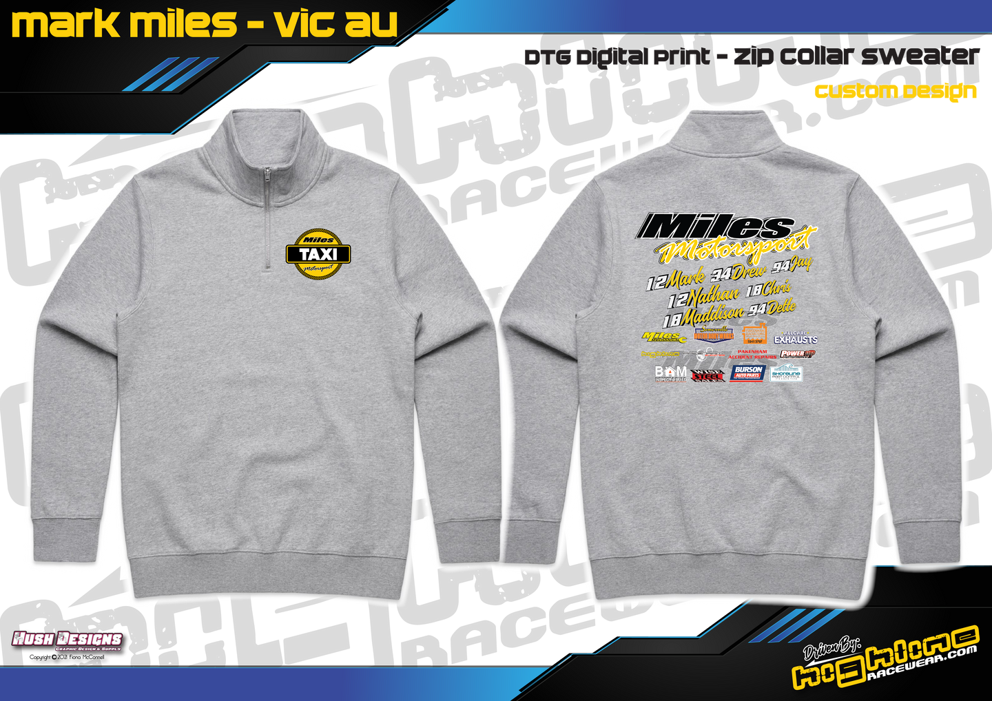 Half Zip Crew - Miles Motorsport