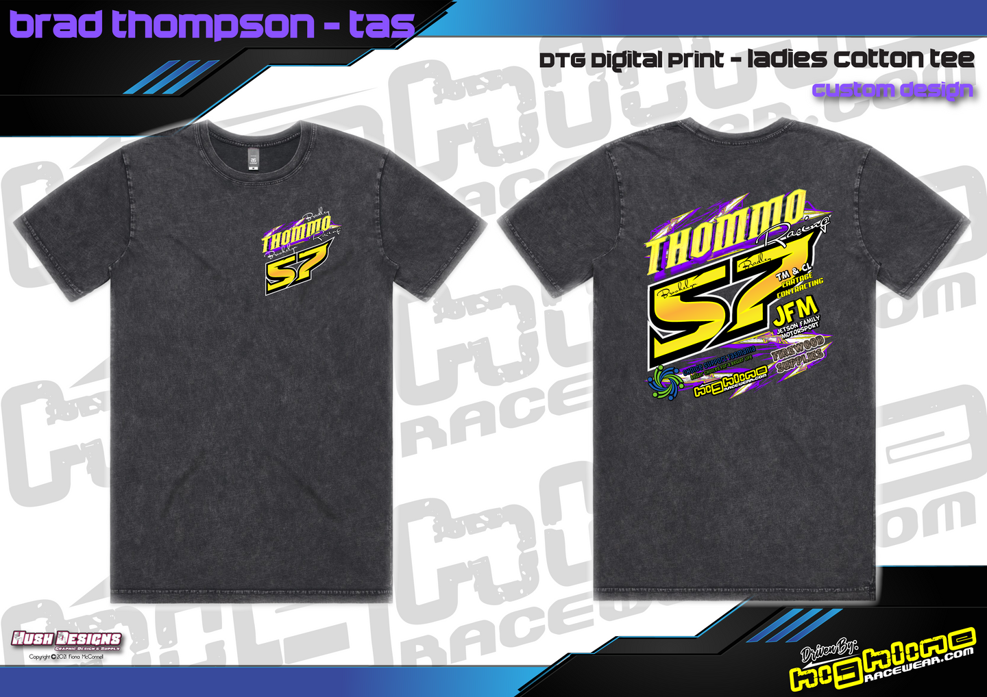 Stonewash Tee - Thommo Racing