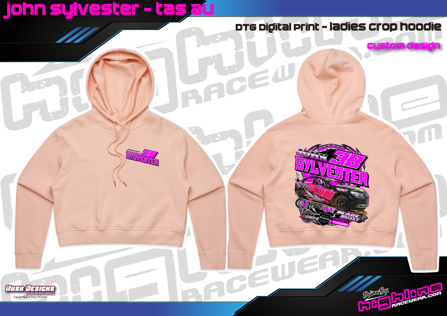 Ladies Crop Hoodie - John Sylvester