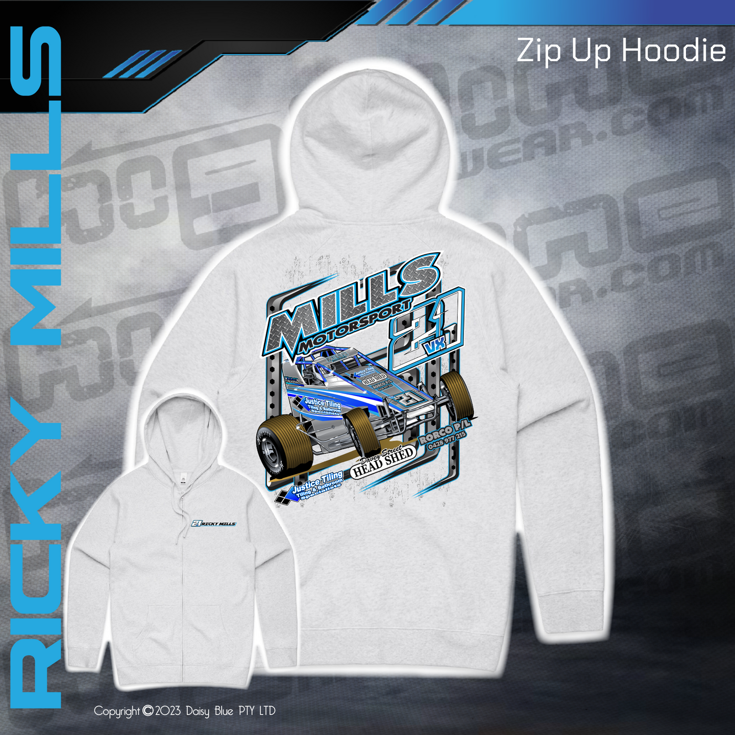 Zip Up Hoodie - Mills Motorsport