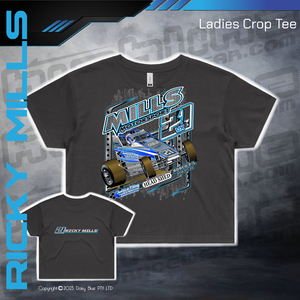 Ladies Crop Tee - Mills Motorsport