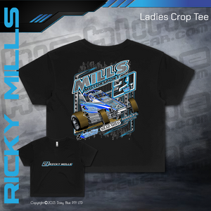 Ladies Crop Tee - Mills Motorsport