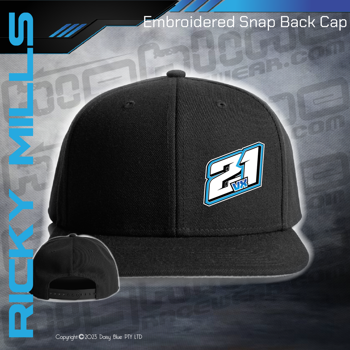 Embroidered Snap Back CAP - Mills Motorsport