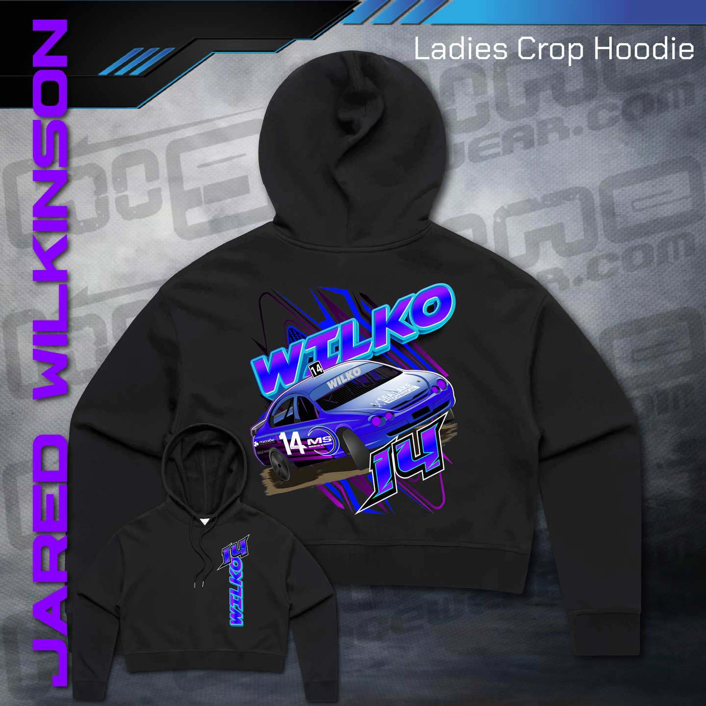 Ladies Crop Hoodie -  Jared Wilkinson