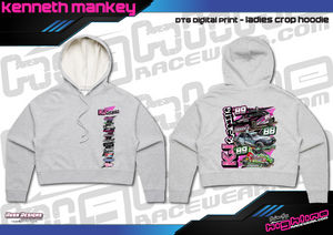 Ladies Crop Hoodie - Kenneth Mankey
