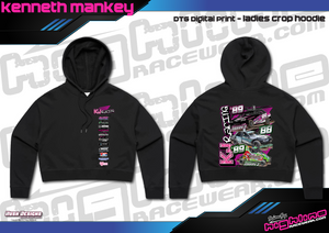 Ladies Crop Hoodie - Kenneth Mankey