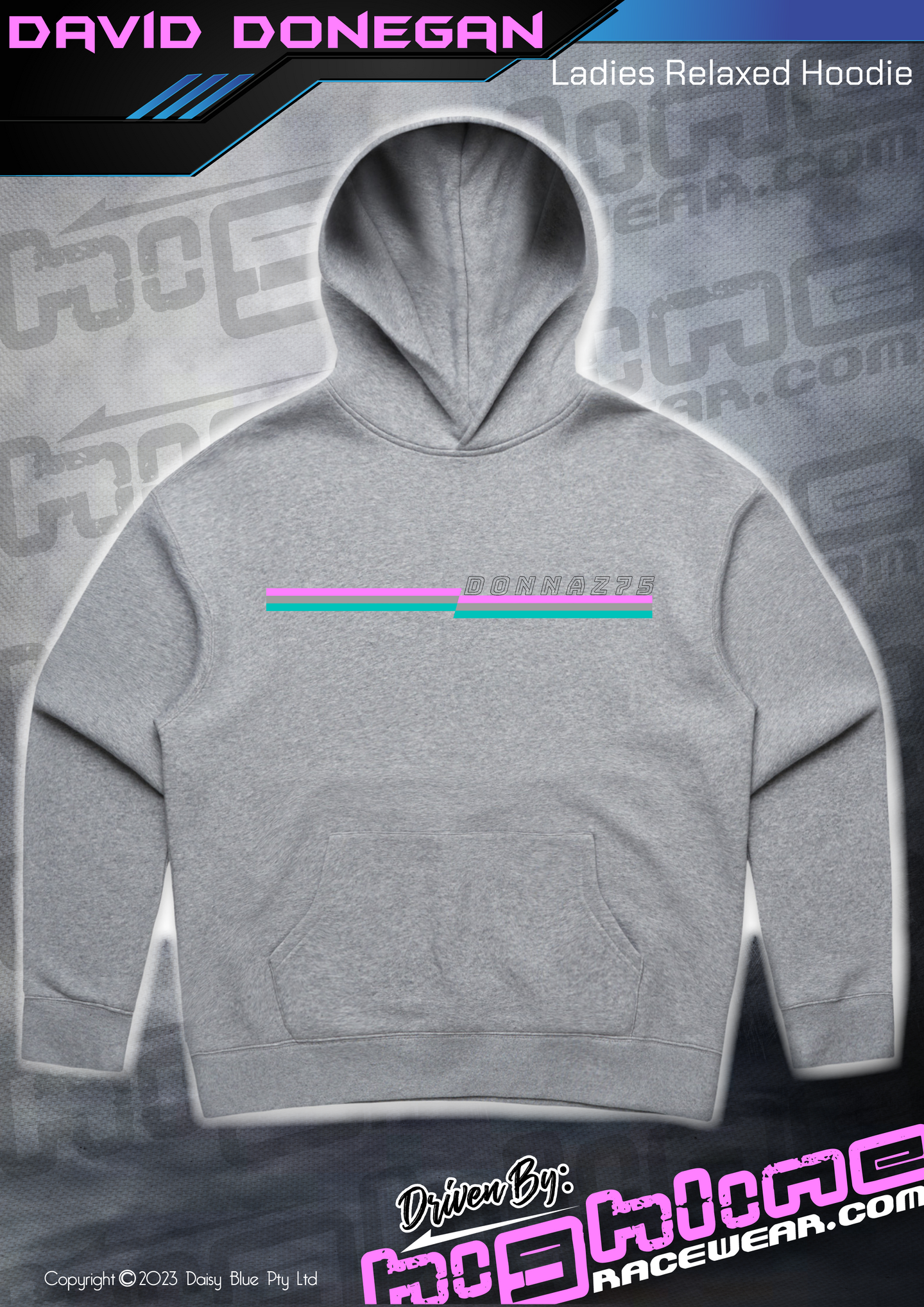 Ladies Relaxed Hoodie - Mint Pig Donnaz 75