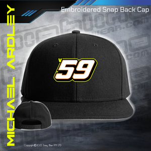 Embroidered Snap Back CAP - Ardley Motorsport