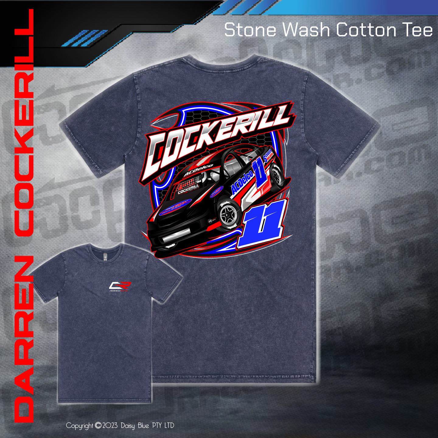 Stonewash Tee - Cockerill Racing