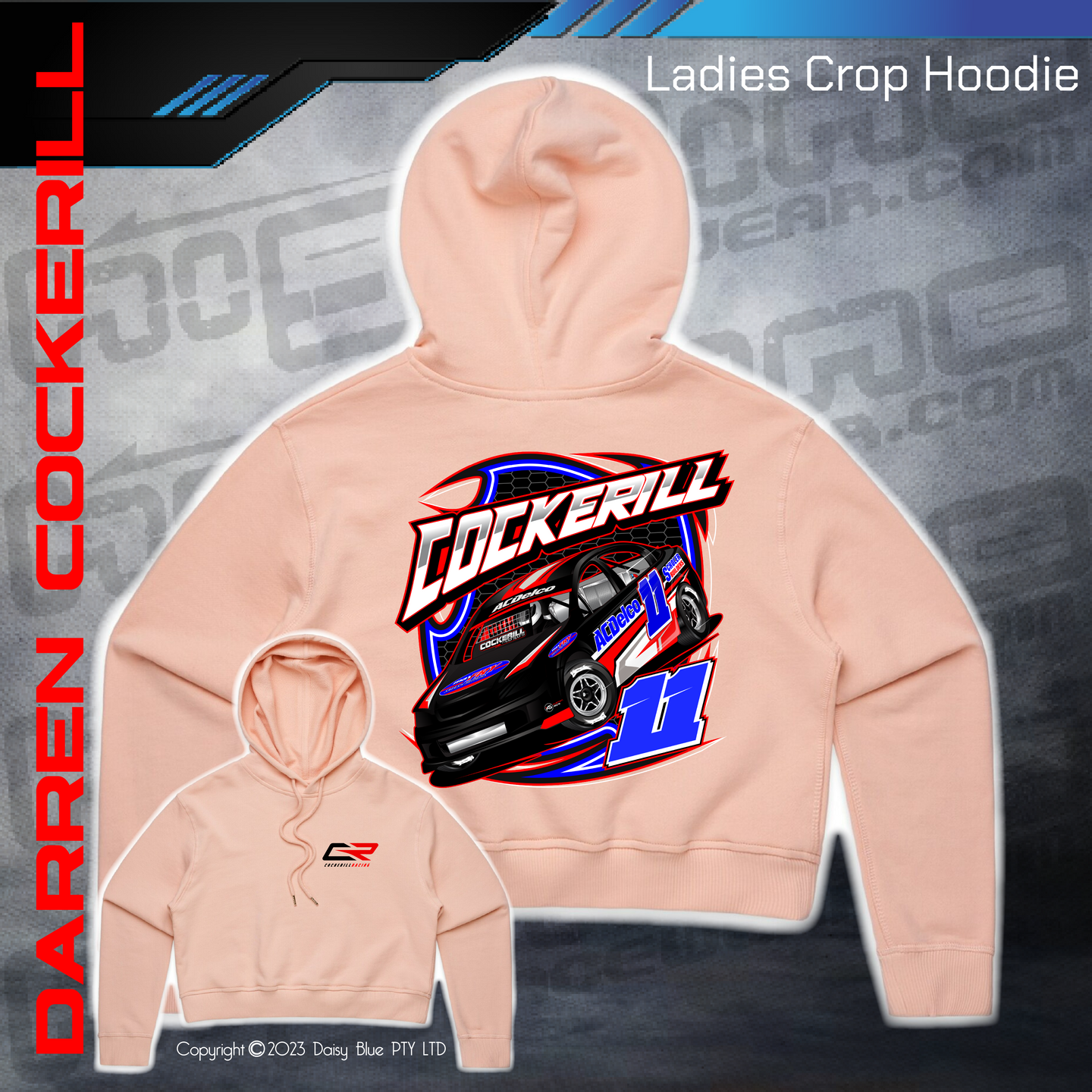 Ladies Crop Hoodie - Cockerill Racing