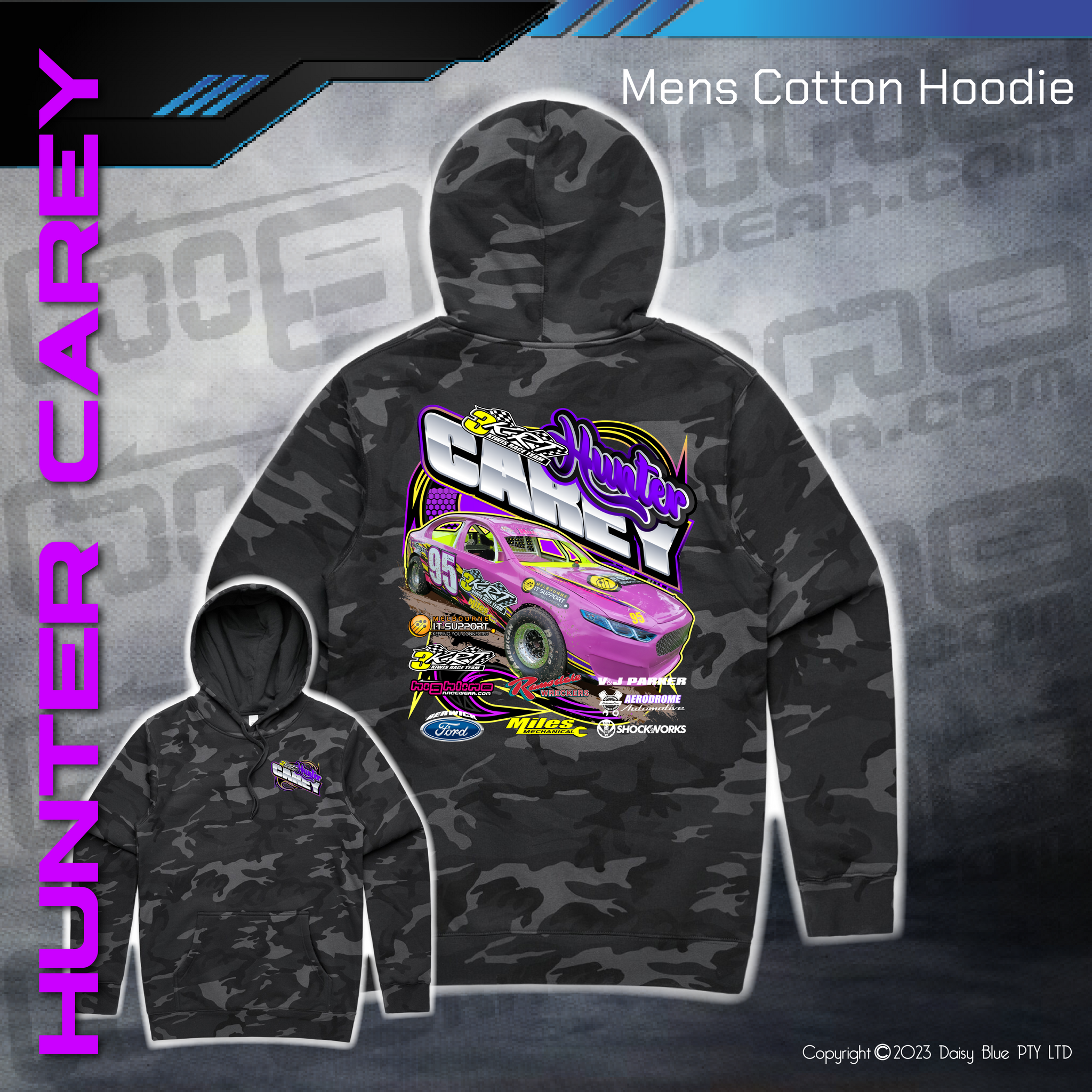 Camo Hoodie Hunter Carey Highline Racewear