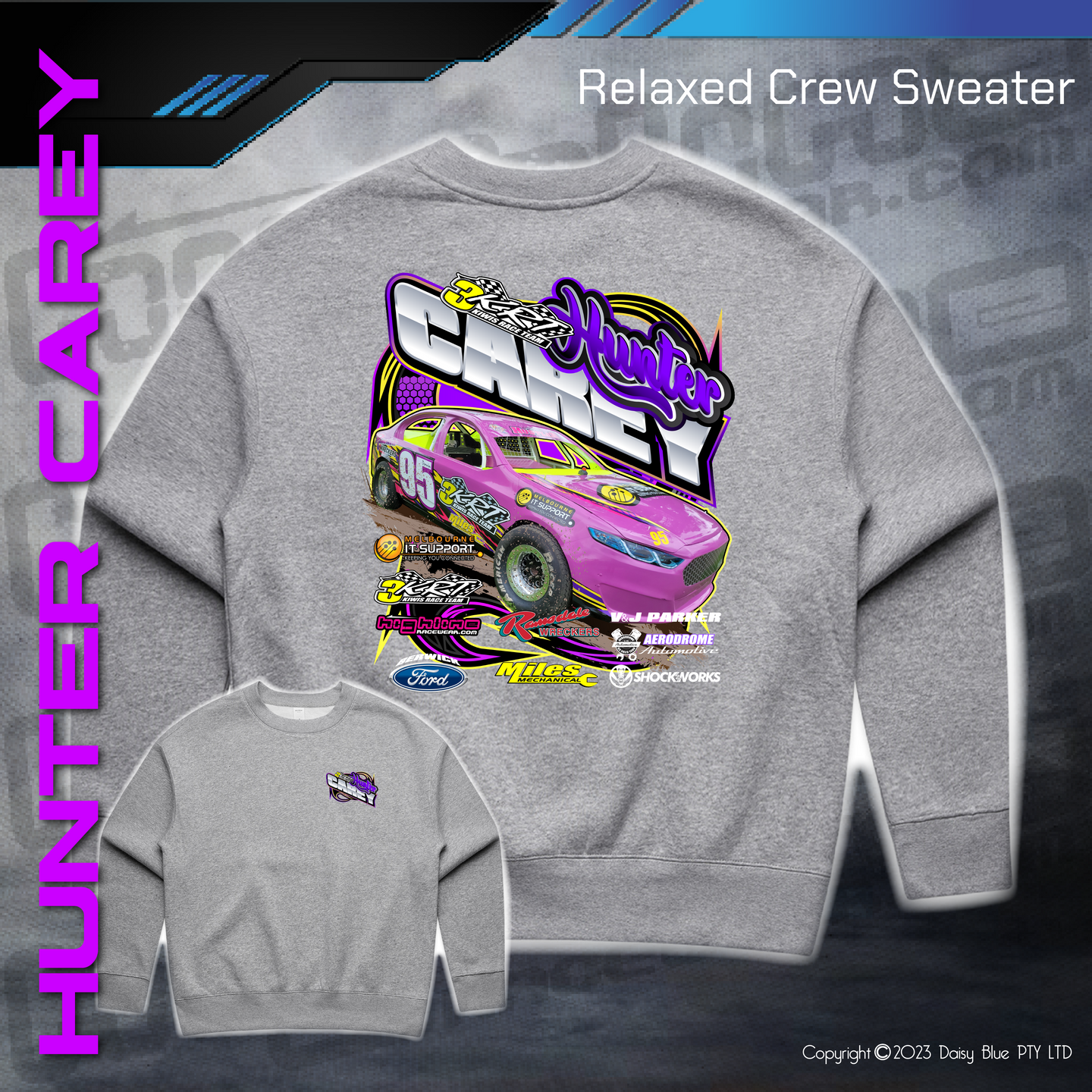 Relaxed Crew Sweater - Hunter Carey
