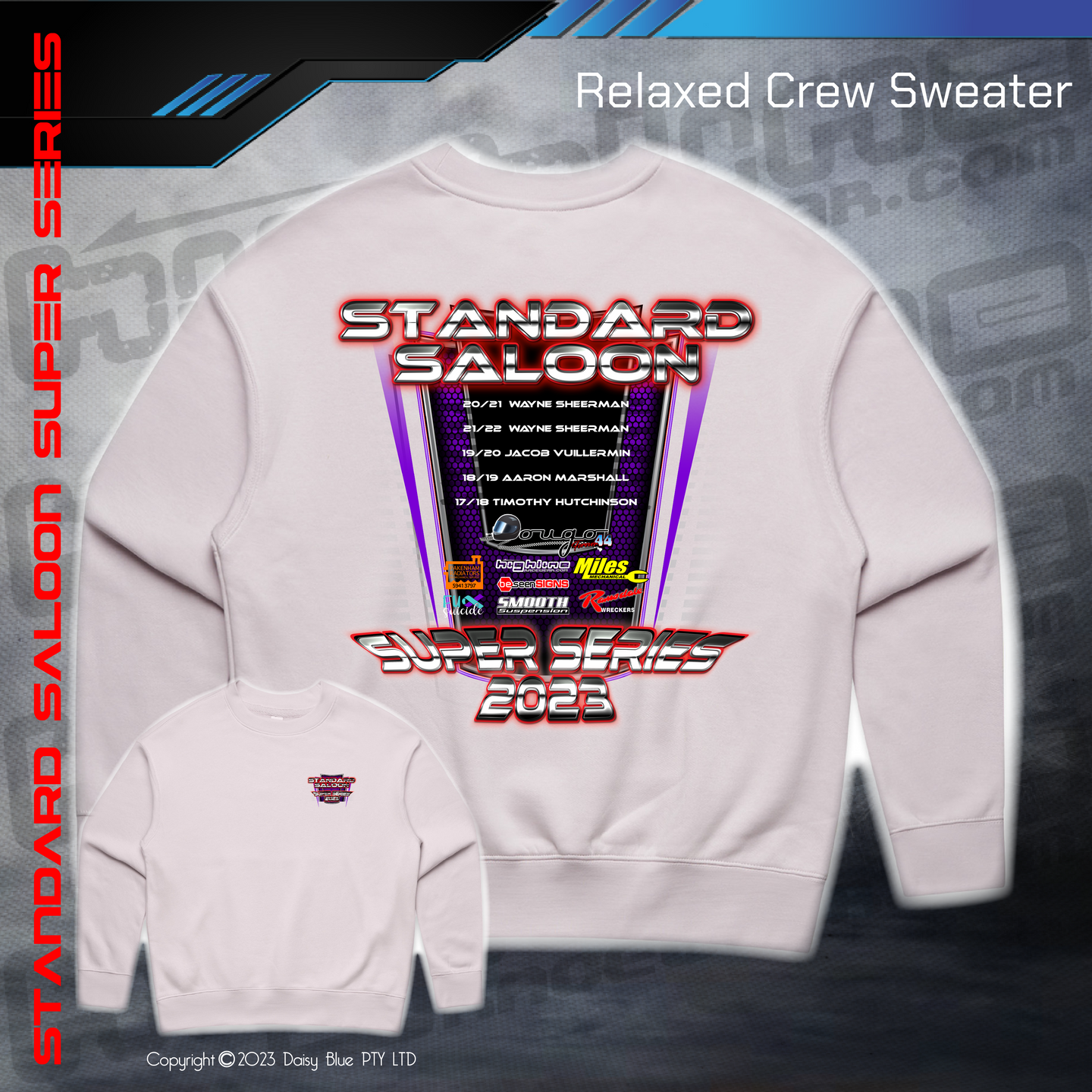 Ladies Relaxed Crew Sweater - Standard Saloon Super Series 2023