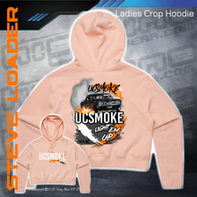 Load image into Gallery viewer, Ladies Crop Hoodie -  UCSmoke Light Em Up
