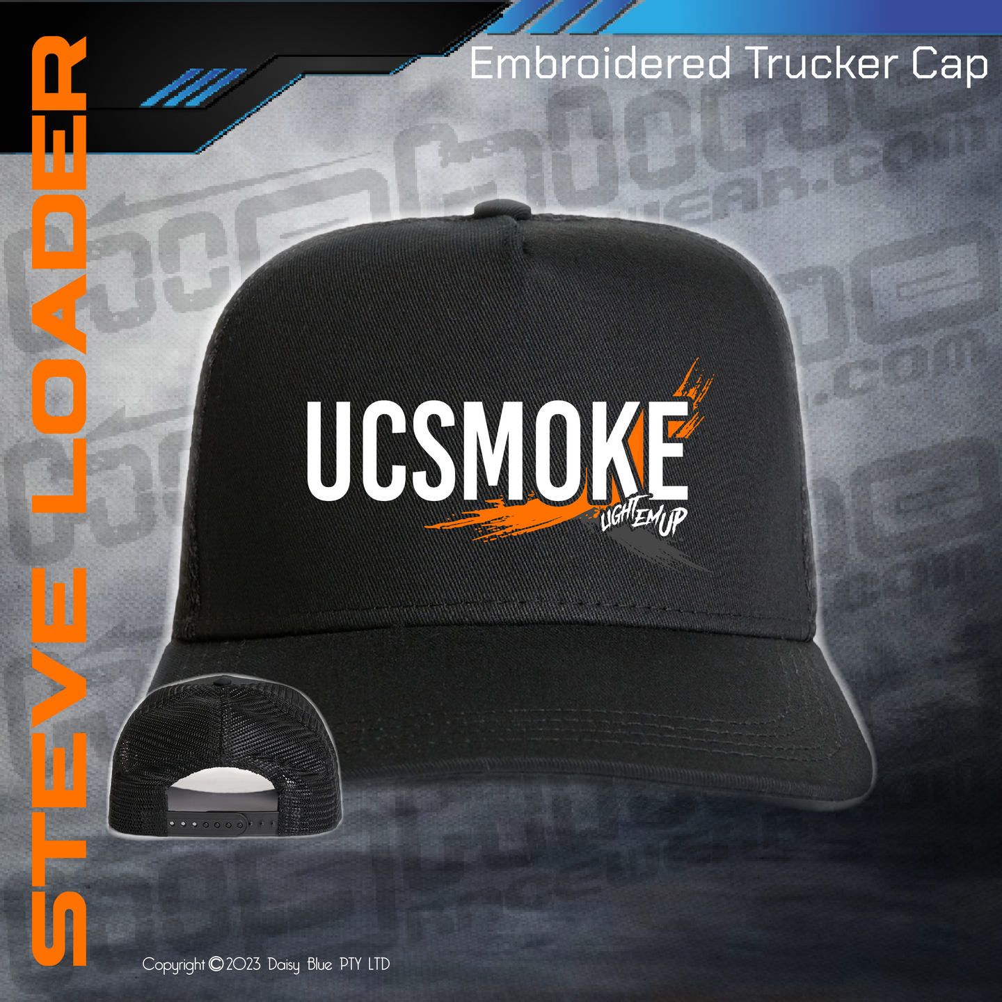 Embroidered Trucker Cap - UCSmoke Light Em Up