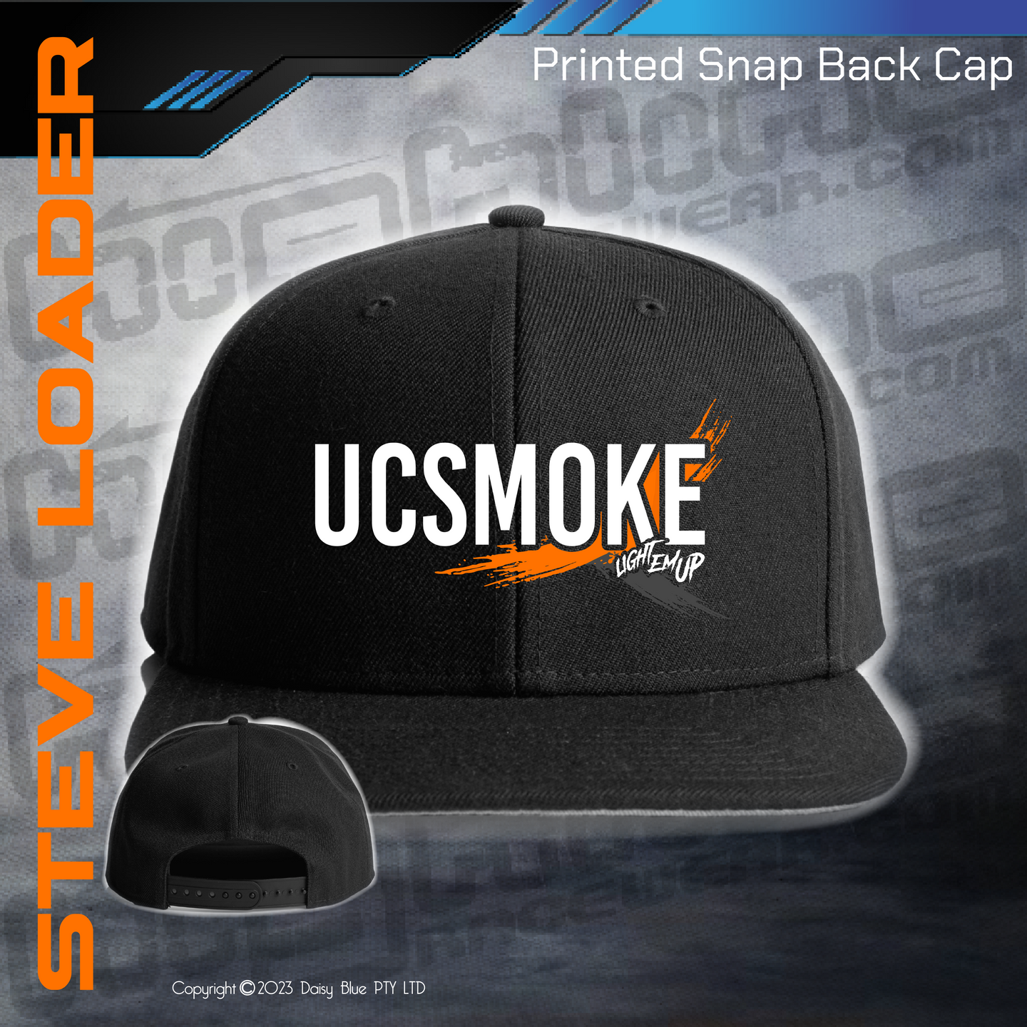 Printed Snap Back CAP - UCSmoke Light Em Up
