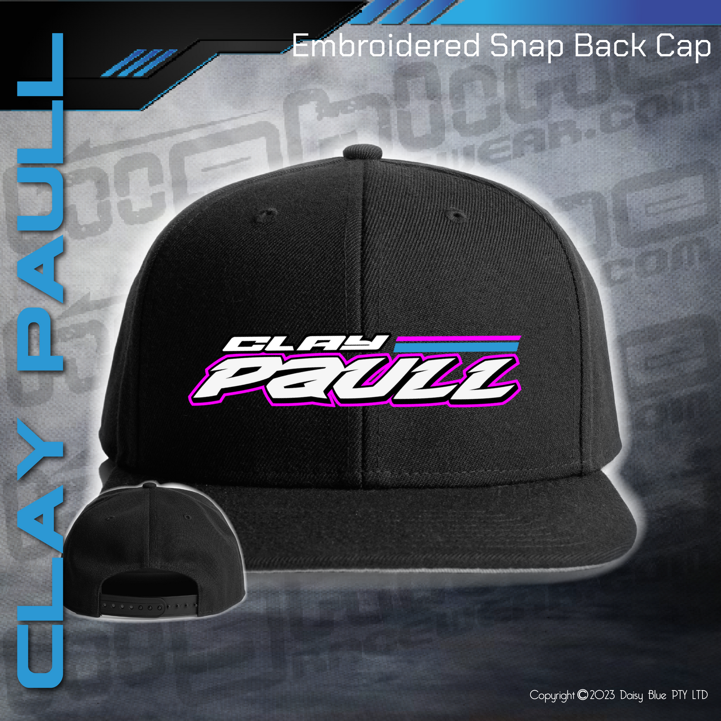 Embroidered Snap Back CAP - Clay Paull