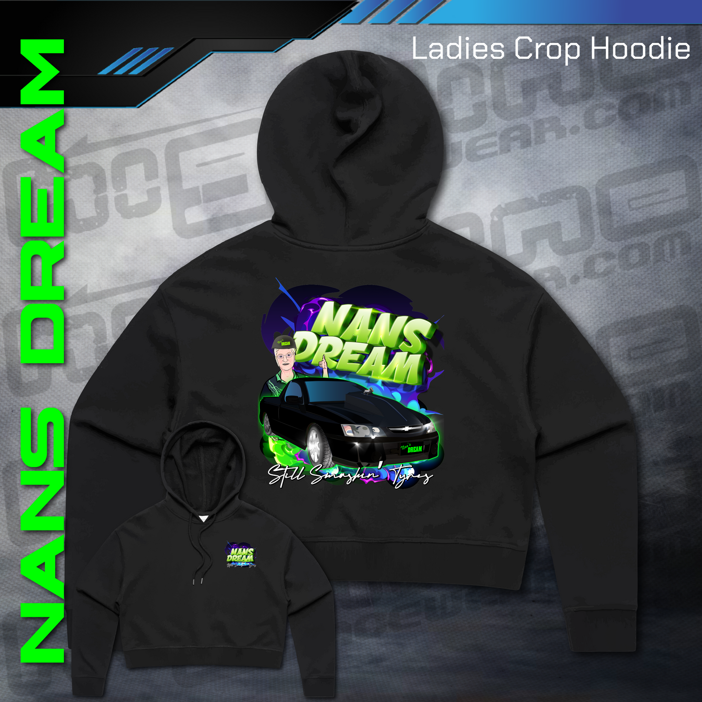 Ladies Crop Hoodie -  Nans Dream