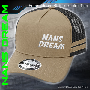 Embroidered STRIPE Trucker Cap - Nans Dream