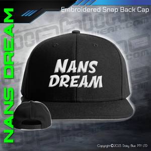 Embroidered Snap Back CAP - Nans Dream