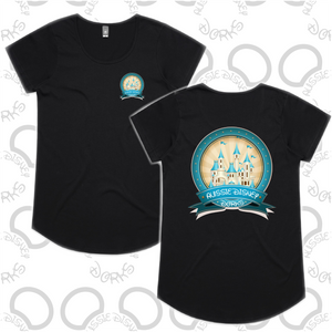 Ladies Teal Castle Logo Tee