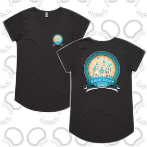 Ladies Teal Castle Logo Tee