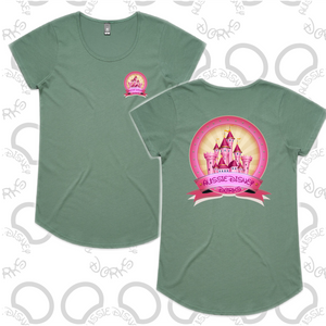 Ladies Pink Castle Logo Tee