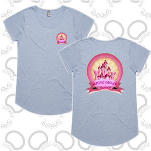 Ladies Pink Castle Logo Tee
