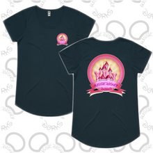 Load image into Gallery viewer, Ladies Pink Castle Logo Tee
