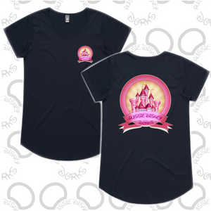 Ladies Pink Castle Logo Tee
