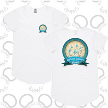 Load image into Gallery viewer, Ladies Teal Castle Logo Tee
