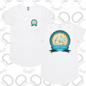 Ladies Teal Castle Logo Tee