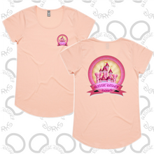 Load image into Gallery viewer, Ladies Pink Castle Logo Tee
