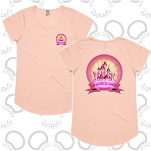 Ladies Pink Castle Logo Tee